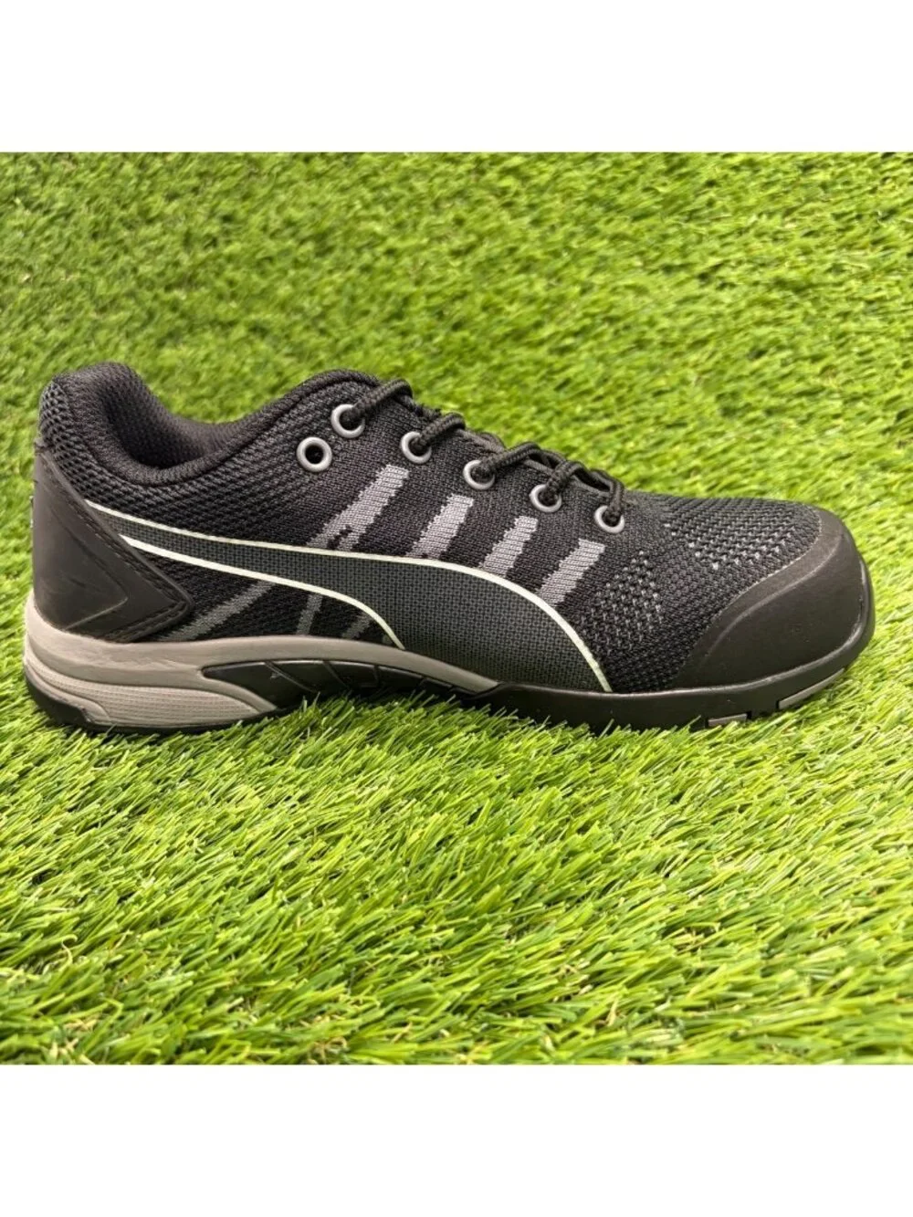 Puma Celerity Knit Low Womens Size 7 Black Slip Oil Steel Toe Safety Work Shoes